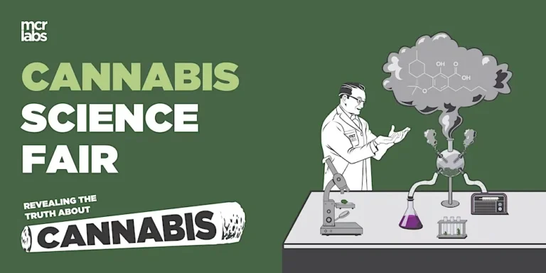 A cartoon of a scientist and a lab